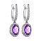 Серьги из серебра с аметистом и фианитами (арт. 7502/2298А) – изображение 1
