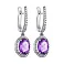 Серьги из серебра с аметистом и фианитами  (арт. 7502/2298А) – изображение 1