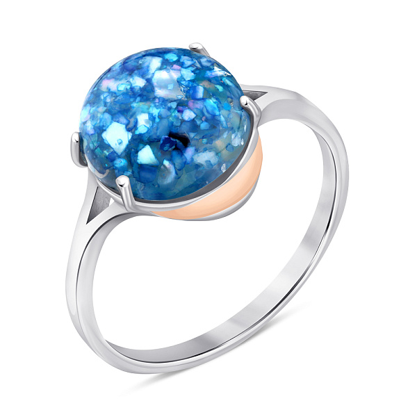 Серебряное кольцо с опалом (арт. 7201/242Поскп) – изображение 1