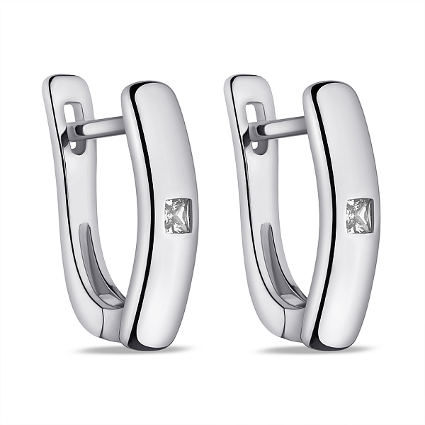 Серебряные серьги с фианитами (арт. 7502/9813) – изображение 1