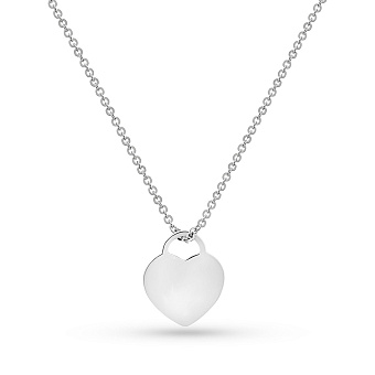 Колье Сердце из белого золота (арт. 351512б)