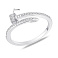 Серебряное кольцо гвоздик с фианитами (арт. 7501/6985) – изображение 2