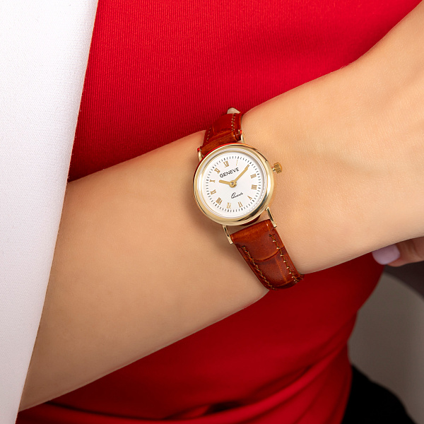 Золотые кварцевые часы (арт. 260235жбкр) – изображение 4