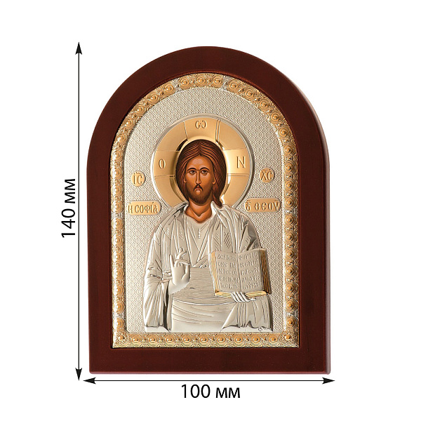 Ікона зі срібним напиленням Спаситель (140х100 мм) (арт. MA/E1107DX) – зображення 2