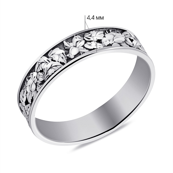 Каблучка зі срібла без каменів (арт. 7901/2272ч) – зображення 2