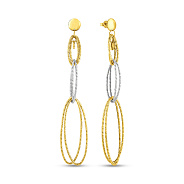 Сережки з комбінованого золота Francelli (арт. 1091209жб)