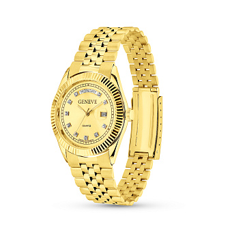 Фото Кварцовий годинник з жовтого золота (арт. 260249жж)