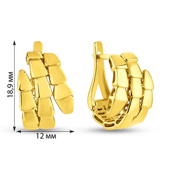 Сережки з жовтого золота (арт. 1091348ж) – зображення 4