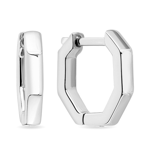 Серьги из серебра без камней (арт. 7502/4603/15) – изображение 1