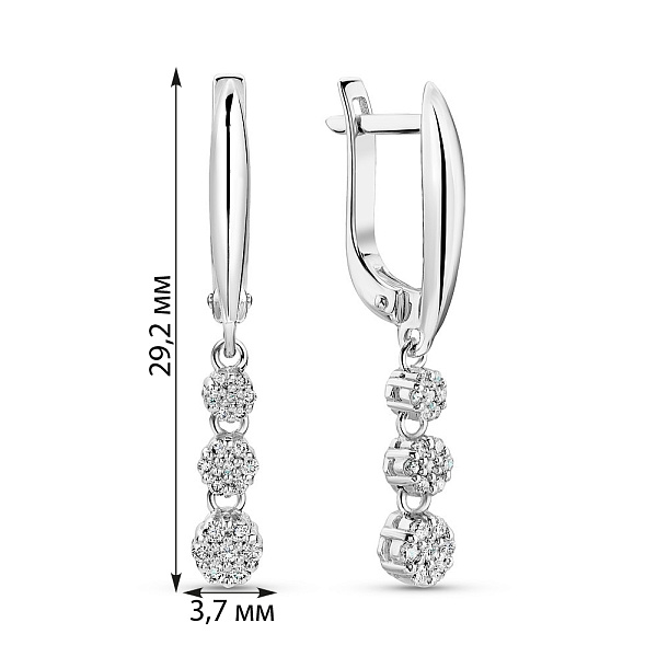 Золоті сережки з діамантами (арт. 2101269202) – зображення 2