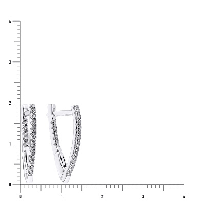 Срібні сережки з фіанітами (арт. 7502/3599)