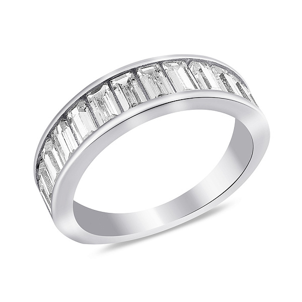 Серебряное кольцо с дорожкой из фианитов (арт. 7501/8027) – изображение 1