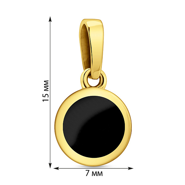 Золотая подвеска Лýна с эмалью (арт. 441081жч) – изображение 2