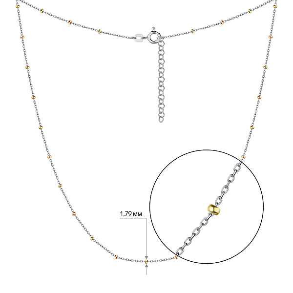 Кольє зі срібла (арт. 7507/1370бжк) – зображення 2