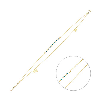 Фото Золотой браслет Бабочки с фианитами (арт. 326975жбрзн)