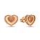 Золоті сережки-пусети в формі серця (арт. 1092034/2) – зображення 1