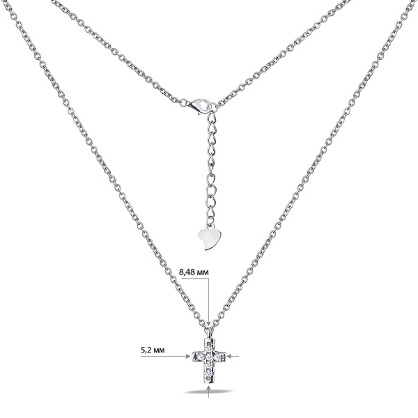 Срібне кольє з фіанітами (арт. 7507/875) – зображення 3