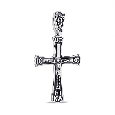 Серебряный нательный крестик Распятие (арт. 7904/412/1nю)