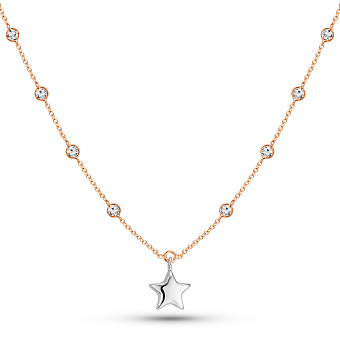 Фото Колье из красного и белого золота (арт. 352654кб)