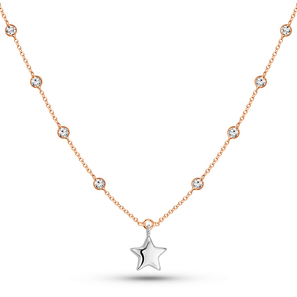 Колье из красного и белого золота (арт. 352654кб) – изображение 1