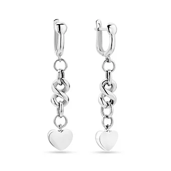 Сережки з білого золота (арт. 101857б)