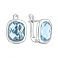 Серебряные серьги с топазом (арт. 7502/2049494Пг) – изображение 1