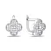 Серебряные серьги Клевер с фианитами (арт. 7502/10072/9) – изображение 1