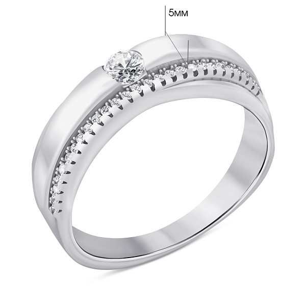 Серебряное кольцо с фианитами (арт. 7501/6769) – изображение 2