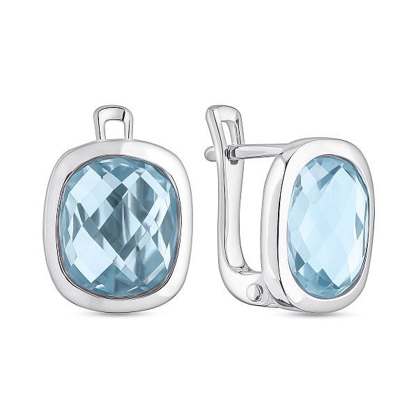 Серебряные серьги с топазом (арт. 7502/2049494Пг) – изображение 1