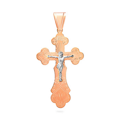 Нательный крестик из золота с распятием  (арт. 515901р)