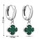 Серебряные серьги Клевер с малахитом (арт. 7502/10059/8млх) – изображение 2