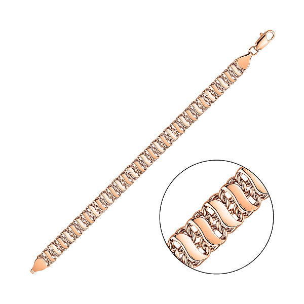 Золотой цепочный браслет плетения Бисмарк (арт. цр540191Д) – изображение 2