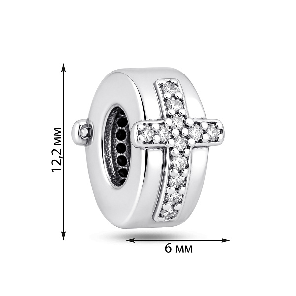 Серебряный шарм с фианитами (арт. 7903/4563) – изображение 2