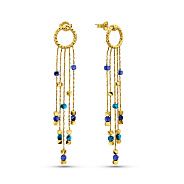 Длинные серьги Francelli из желтого золота (арт. 1091789жсбрз)