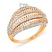 Золотое кольцо с фианитами (арт. 152887) – изображение 2