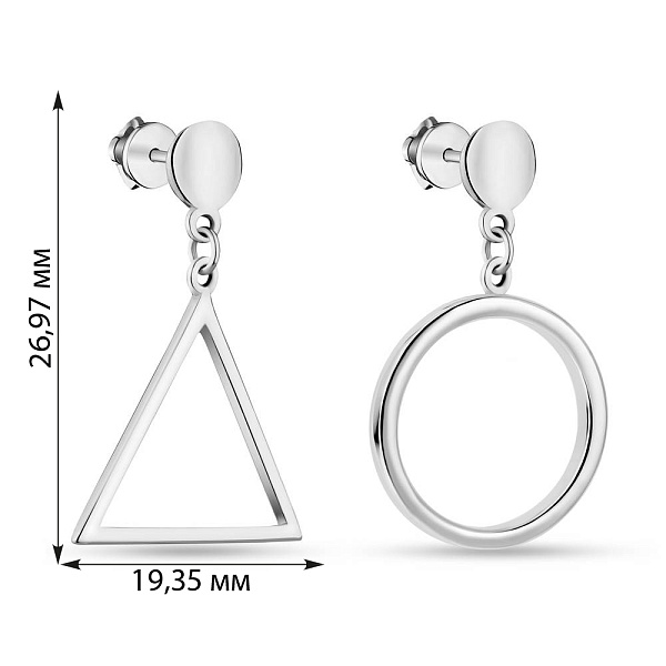 Серебряные пусеты Trendy Style (арт. 7518/20042р) – изображение 2