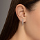 Серебряные серьги с дорожкой из фианитов (арт. 7502/10197) – изображение 2