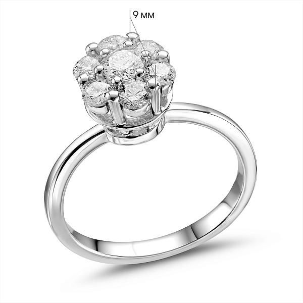 Кольцо золотое с бриллиантами (арт. К011442080б) – изображение 8