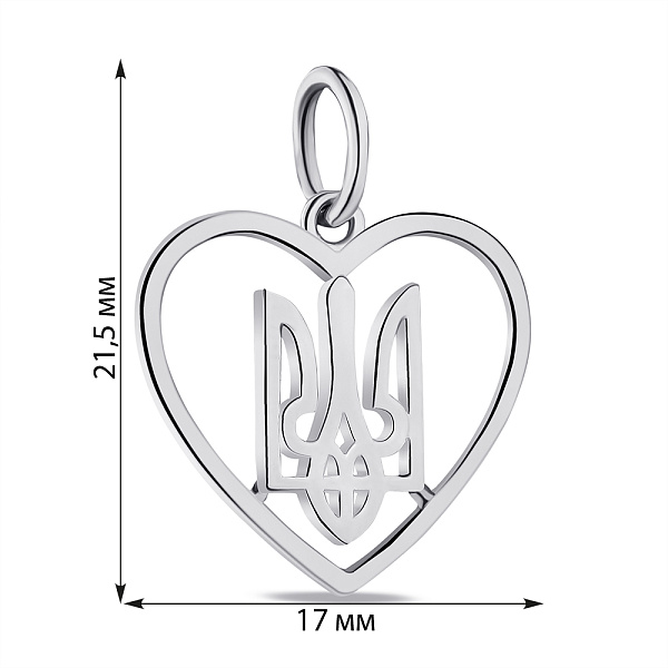 Серебряный кулон Герб Украины-Трезубец (арт. 7503/П2/3001) – изображение 2