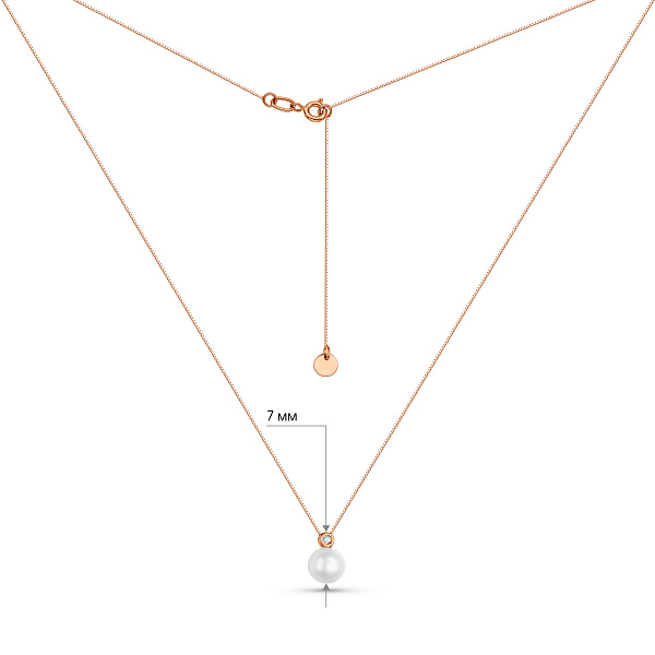 Золотое колье с жемчугом (арт. 360356/2) – изображение 3