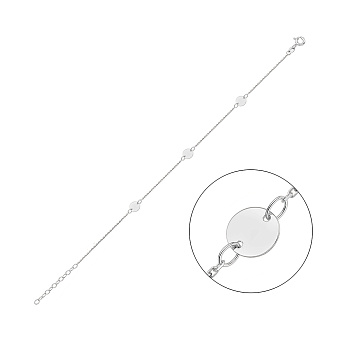 Фото Браслет из белого золота Монеты (арт. 324428/6б)