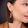 Серьги из красного золота Звенья без камней (арт. 1091278) – изображение 2