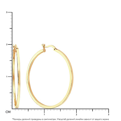 Сережки кільця з жовтого золота (арт. 101103/20ж)