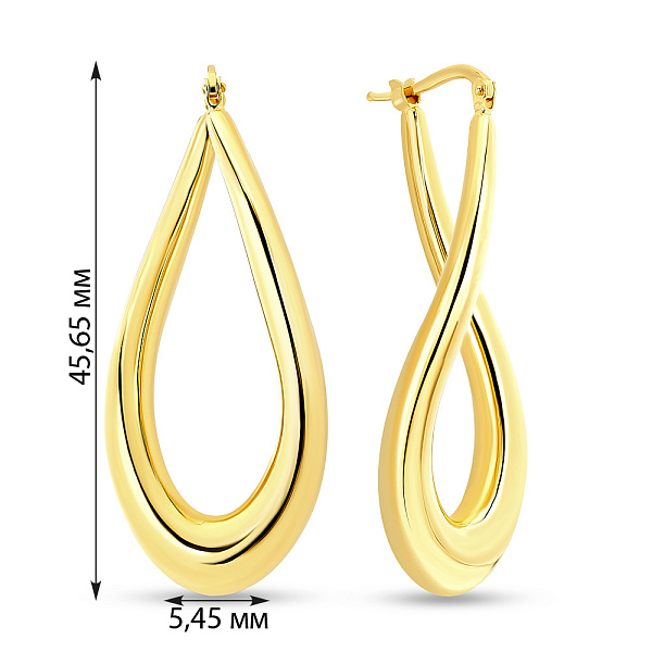 Сережки Francelli из желтого золота (арт. 108016ж) – изображение 2