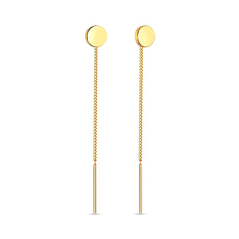 Сережки-протяжки з жовтого золота (арт. 110820ж)