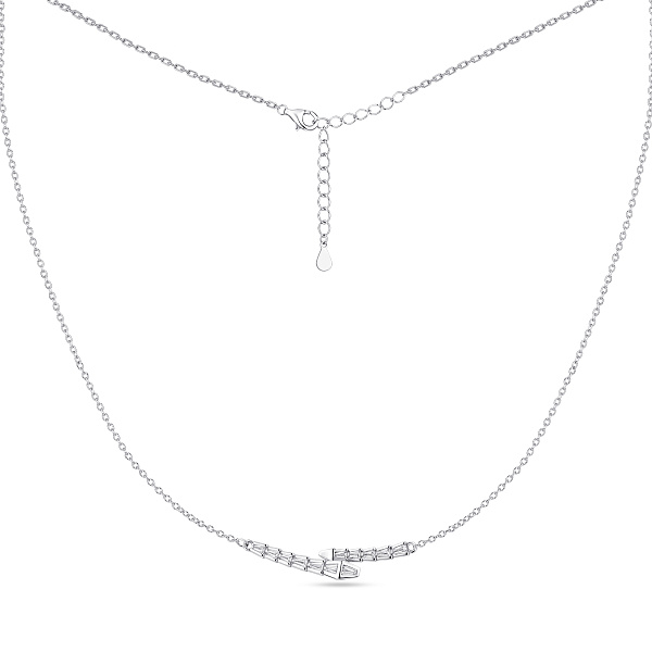 Серебряное колье с подвеской змея с фианитами (арт. 7507/2468) – изображение 2
