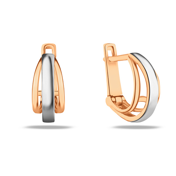 Золотые серьги без камней (арт. 105420) – изображение 1