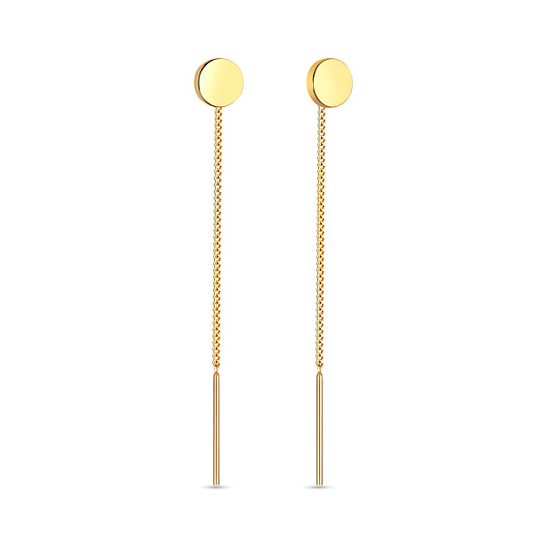 Серьги-протяжки из желтого золота (арт. 110820ж) – изображение 1