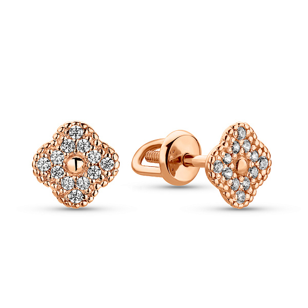 Золоті пусети з фіанітами (арт. 2190441101) – зображення 1