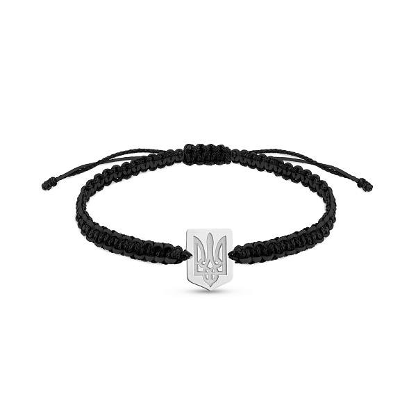 Браслет на нити с серебряной вставкой (арт. Х340075ч) – изображение 1